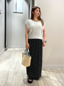 「アイテム（ニット/セーター）」を使った、natsuki20190601さん（レディース・147cm）の夏コーディネート