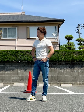 「ラコステ」｜「アイテム（アナログ腕時計）」を使った、lacosteojiさん（メンズ・170cm）の春コーディネート