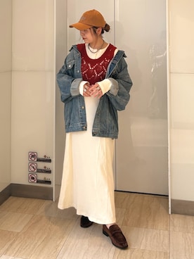 「Gジャン」｜後藤茉耶さん（レディース・154cm）の秋コーディネート