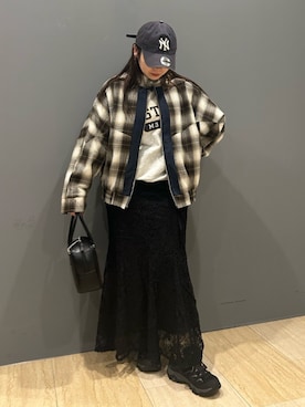 後藤茉耶さん（レディース・154cm）の冬コーディネート