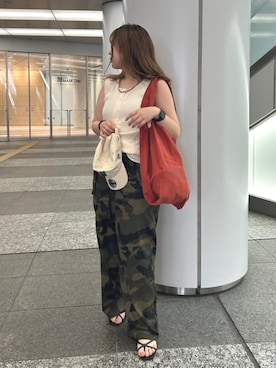 「Ungrid（アングリッド）のアイテム」を使った、後藤茉耶さん（レディース・154cm）の夏コーディネート