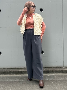 後藤茉耶さん(レディース・154cm)の秋コーディネート