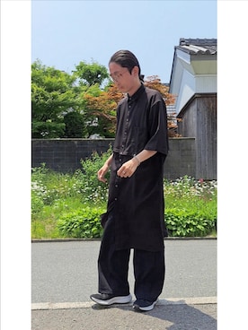「NOT CONVENTIONAL（ノットコンベンショナル）のアイテム」を使った、柴崎さん（メンズ・172cm）の春コーディネート