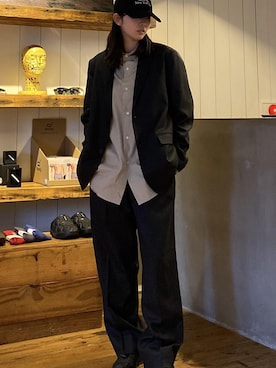 「Saturdays NYC（サタデーズ ニューヨークシティ ）のアイテム（ジャケット/アウター）」を使った、EMIさん（レディース・165cm）の冬コーディネート