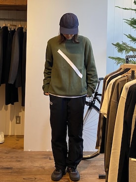 「Saturdays NYC（サタデーズ ニューヨークシティ ）のアイテム（キャップ）」を使った、EMIさん（レディース・165cm）の秋コーディネート