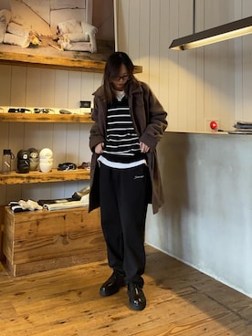 「Saturdays NYC（サタデーズ ニューヨークシティ ）のアイテム（その他アウター）」を使った、EMIさん（レディース・165cm）の秋コーディネート