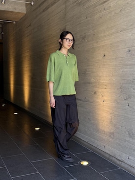「Saturdays NYC（サタデーズ ニューヨークシティ ）のMasa Cargo Pant（カーゴパンツ、ブラック系）」を使った、EMIさん（レディース・165cm）の夏コーディネート
