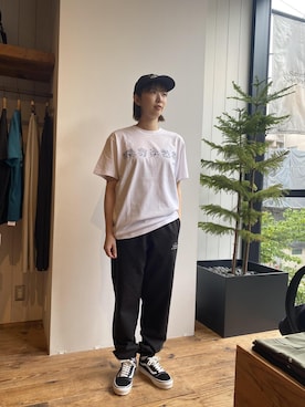 「Saturdays NYC（サタデーズ ニューヨークシティ ）のアイテム（帽子）」を使った、EMIさん（レディース・165cm）の夏コーディネート