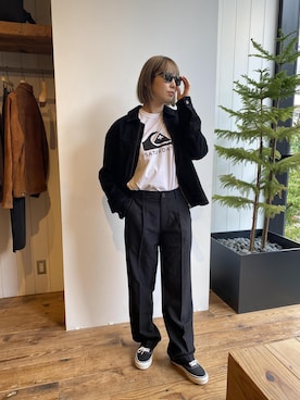 「Saturdays NYC（サタデーズ ニューヨークシティ ）のアイテム（その他アウター）」を使った、EMIさん（レディース・165cm）の秋コーディネート
