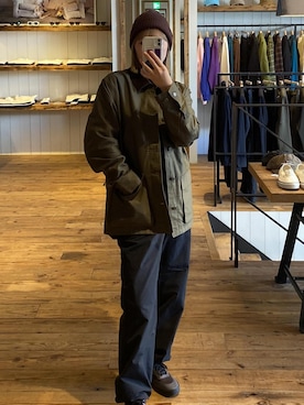 「ナイロンパンツ」｜「アイテム（その他アウター）」を使った、EMIさん（レディース・165cm）の秋コーディネート