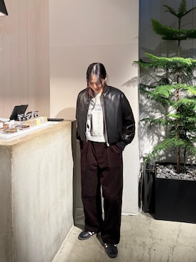 「Saturdays NYC（サタデーズ ニューヨークシティ ）のアイテム」を使った、EMIさん（レディース・165cm）の秋コーディネート