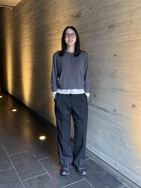 「Saturdays NYC（サタデーズ ニューヨークシティ ）のアイテム」を使った、EMIさん（レディース・165cm）の秋コーディネート