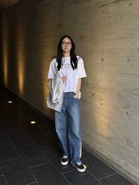 「Saturdays NYC（サタデーズ ニューヨークシティ ）のアイテム（パンツ）」を使った、EMIさん（レディース・165cm）の春コーディネート