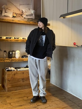 「Saturdays NYC（サタデーズ ニューヨークシティ ）のアイテム（ブルゾン）」を使った、EMIさん（レディース・165cm）の秋コーディネート
