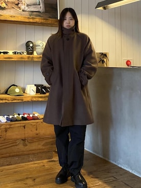 「Saturdays NYC（サタデーズ ニューヨークシティ ）のアイテム（その他アウター）」を使った、EMIさん（レディース・165cm）の冬コーディネート