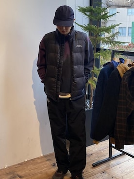 「Saturdays NYC（サタデーズ ニューヨークシティ ）のアイテム（キャップ）」を使った、EMIさん（レディース・165cm）の秋コーディネート