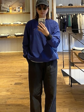 「Saturdays NYC（サタデーズ ニューヨークシティ ）のアイテム（キャップ）」を使った、EMIさん（レディース・165cm）の春コーディネート