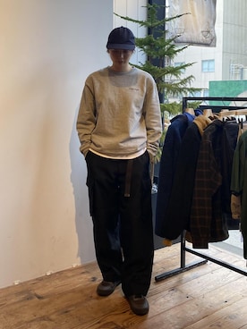 「Saturdays NYC（サタデーズ ニューヨークシティ ）のアイテム（キャップ）」を使った、EMIさん（レディース・165cm）の秋コーディネート