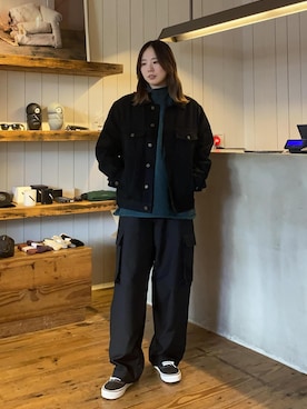 「Saturdays NYC（サタデーズ ニューヨークシティ ）のアイテム（ジャケット/アウター）」を使った、EMIさん（レディース・165cm）の冬コーディネート