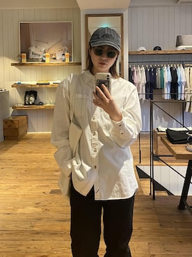 「Saturdays NYC（サタデーズ ニューヨークシティ ）のアイテム（キャップ）」を使った、EMIさん（レディース・165cm）の春コーディネート