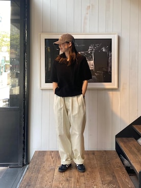 「Saturdays NYC（サタデーズ ニューヨークシティ ）のアイテム（その他トップス）」を使った、EMIさん（レディース・165cm）の春コーディネート