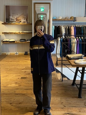 「Saturdays NYC（サタデーズ ニューヨークシティ ）のアイテム（その他アウター）」を使った、EMIさん（レディース・165cm）の秋コーディネート
