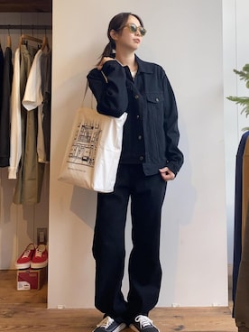 「Saturdays NYC（サタデーズ ニューヨークシティ ）のアイテム（ジャケット/アウター）」を使った、EMIさん（レディース・165cm）の夏コーディネート