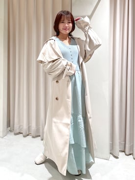 「FREE'S MART（フリーズマート）のアイテム（トレンチコート）」を使った、harunaさん（レディース・149cm）の冬コーディネート