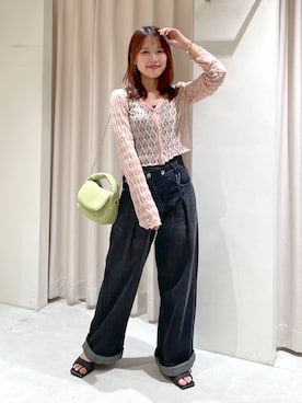 「アイテム（カーディガン/ボレロ）」を使った、harunaさん（レディース・149cm）の夏コーディネート