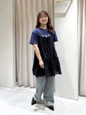 「FREE'S MART（フリーズマート）のアイテム（パンツ）」を使った、harunaさん（レディース・149cm）の夏コーディネート