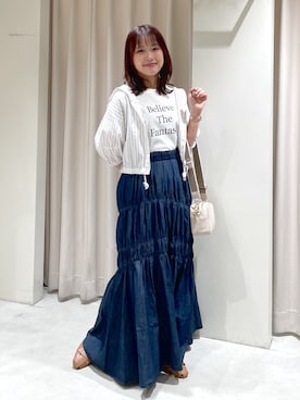「FREE'S MART（フリーズマート）のアイテム（スリッポン）」を使った、harunaさん（レディース・149cm）の夏コーディネート