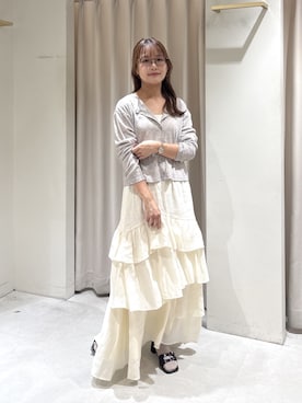 「FREE'S MART（フリーズマート）のアイテム（スカート）」を使った、harunaさん（レディース・149cm）の秋コーディネート