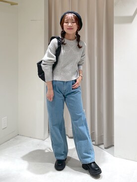 「FREE'S MART（フリーズマート）のアイテム（ハンチング/ベレー帽）」を使った、harunaさん（レディース・149cm）の冬コーディネート