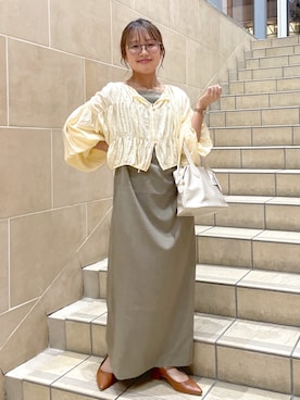 「FREE'S MART（フリーズマート）のアイテム（ワンピース）」を使った、harunaさん（レディース・149cm）の夏コーディネート
