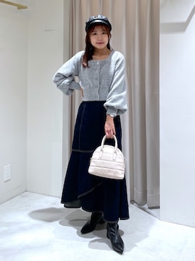 「FREE'S MART（フリーズマート）のアイテム（キャスケット）」を使った、harunaさん（レディース・149cm）の秋コーディネート
