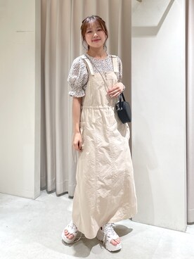 「FREE'S MART（フリーズマート）の◆スニーカーソールサンダル（サンダル）」を使った、harunaさん（レディース・149cm）の春コーディネート