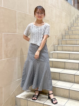 「FREE'S MART（フリーズマート）のアイテム（ワンピース）」を使った、harunaさん（レディース・149cm）の夏コーディネート