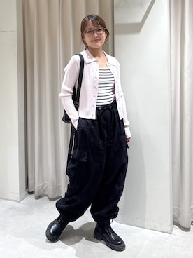 「FREE'S MART（フリーズマート）のアイテム（パンツ）」を使った、harunaさん（レディース・149cm）の春コーディネート