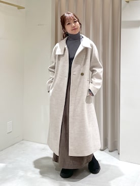 「秋冬」｜「アイテム（チェスターコート）」を使った、harunaさん（レディース・149cm）の秋コーディネート