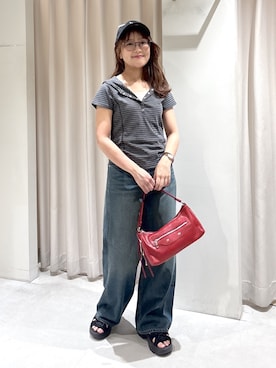 「FREE'S MART（フリーズマート）のアイテム（帽子）」を使った、harunaさん（レディース・149cm）の夏コーディネート