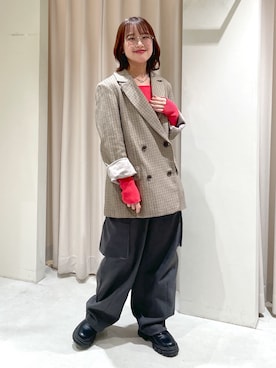 「FREE'S MART（フリーズマート）のアイテム（ブーツ）」を使った、harunaさん（レディース・149cm）の冬コーディネート
