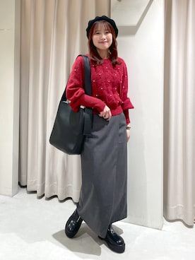 「FREE'S MART（フリーズマート）のアイテム（ハンチング/ベレー帽）」を使った、harunaさん（レディース・149cm）の秋コーディネート