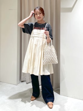 「FREE'S MART（フリーズマート）のアイテム（スリッポン）」を使った、harunaさん（レディース・149cm）の春コーディネート