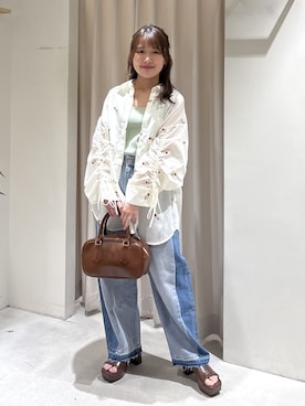 「FREE'S MART（フリーズマート）のアイテム（パンツ）」を使った、harunaさん（レディース・149cm）の春コーディネート