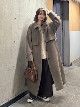 「アイテム（アクセサリー）」を使った、なつきさん（レディース・157cm）の秋コーディネート