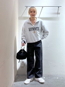 「アイテム（スウェット）」を使った、なつきさん（レディース・157cm・20代）の秋コーディネート