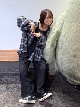 「アイテム（タンクトップ）」を使った、なつきさん（レディース・157cm・20代）の夏コーディネート