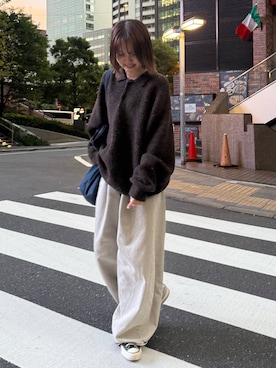 「アイテム（アクセサリー）」を使った、なつきさん（レディース・157cm・20代）の秋コーディネート