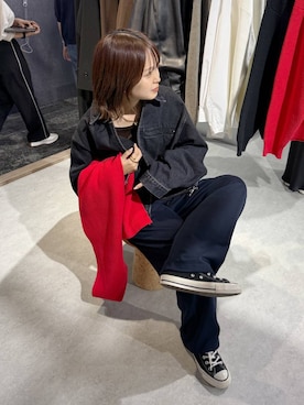 「アイテム（マフラー）」を使った、なつきさん（レディース・157cm・20代）の夏コーディネート