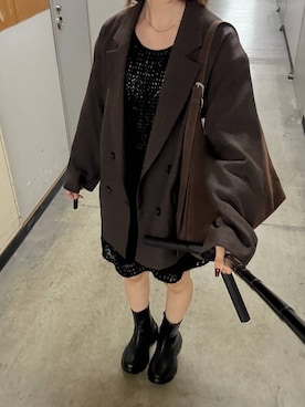 「アイテム（テーラードジャケット）」を使った、なつきさん（レディース・157cm・20代）の秋コーディネート